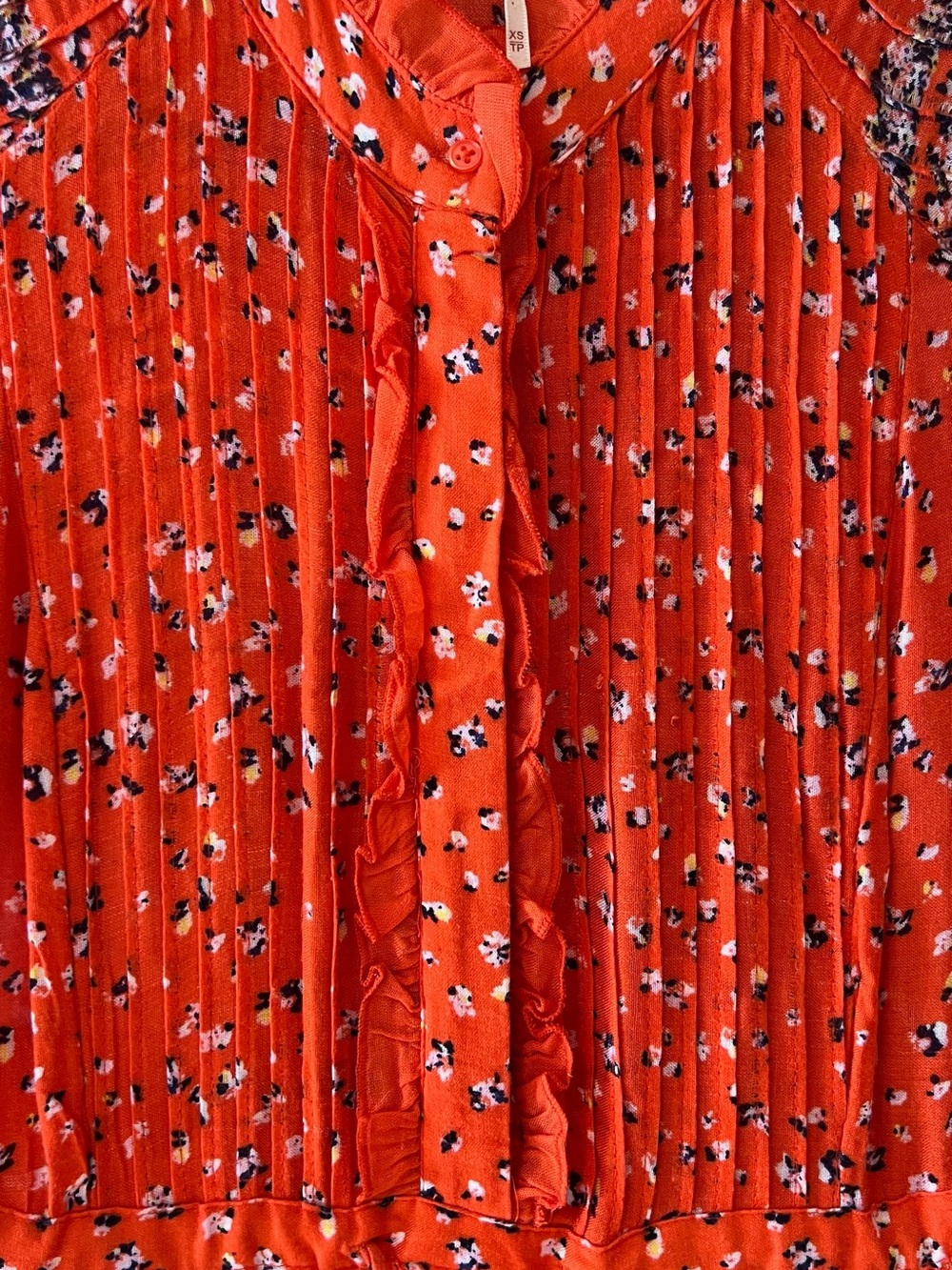 Free People Red Floral Midi Dress - Picture 4 of 5